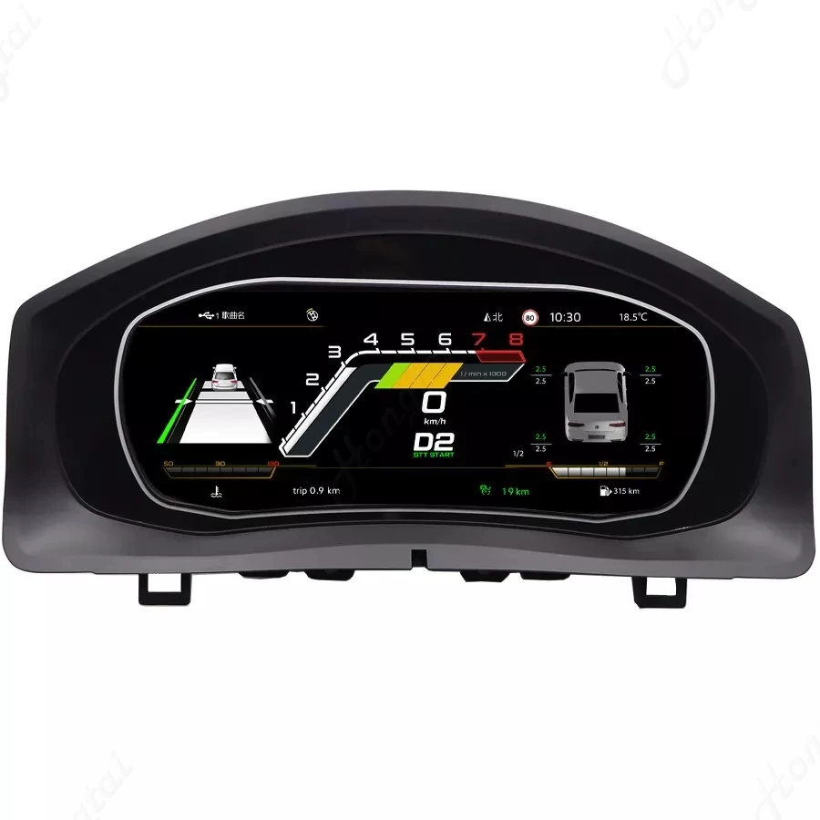 LCD Digital Instrument Cluster Speedometer For Volkswagen VW Tiguan 2009-2010 2014 Dashboard，Cockpit digital instrument panel