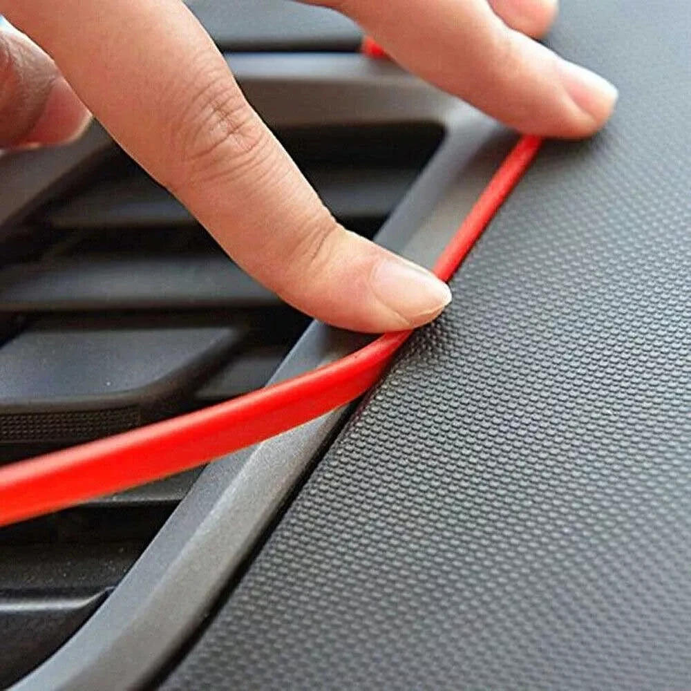 

5Meter DIY Car Interior Dashboard Panel Gap Flexible Decoration Moulding Trim Strip Line Protector Car Accessories Universal