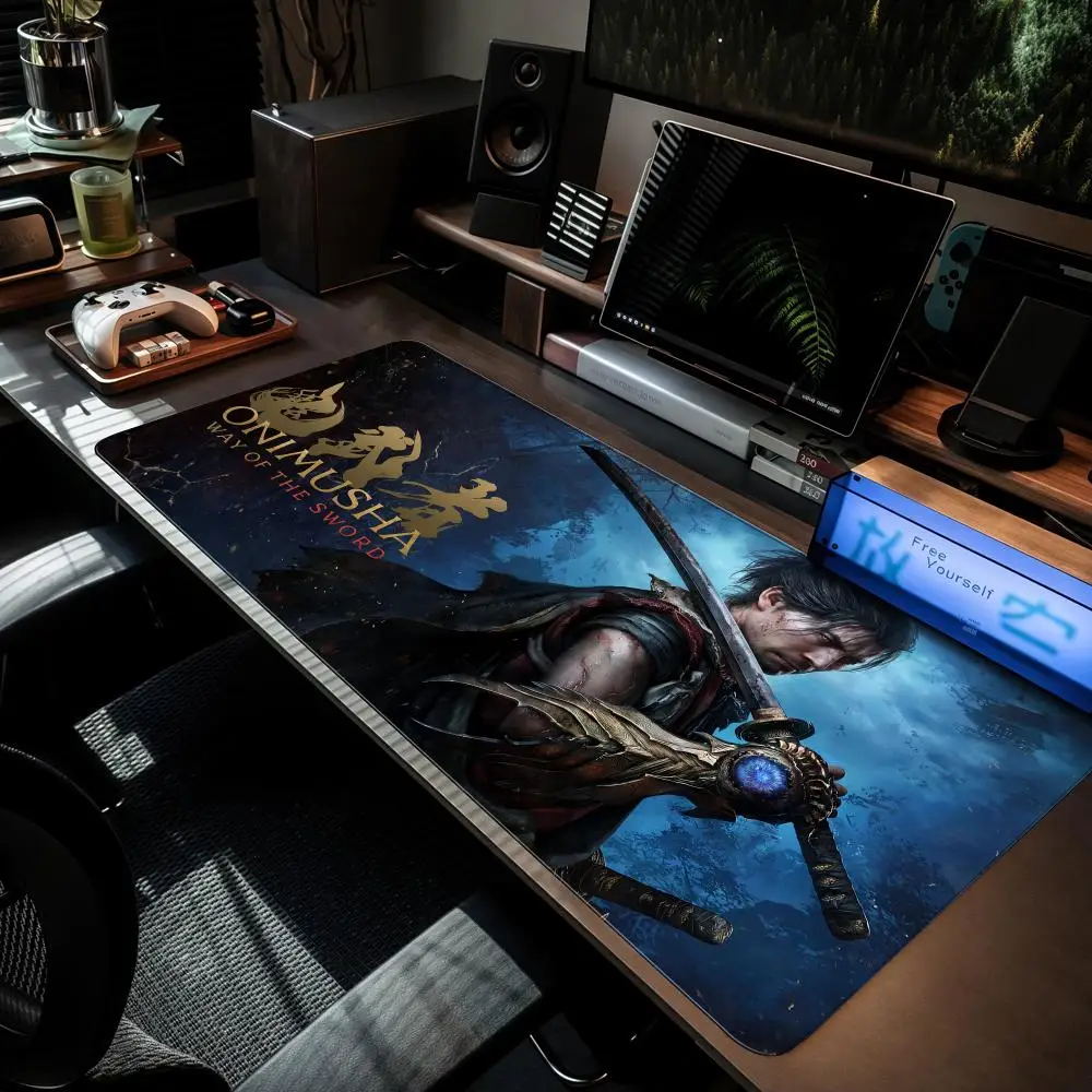 لوحة ماوس O-Onimusha Way of the Sword XXL ملحقات الكمبيوتر لوحة مفاتيح كبيرة لطاولة الكمبيوتر المحمول المنتج الجديد لألعاب الألعاب