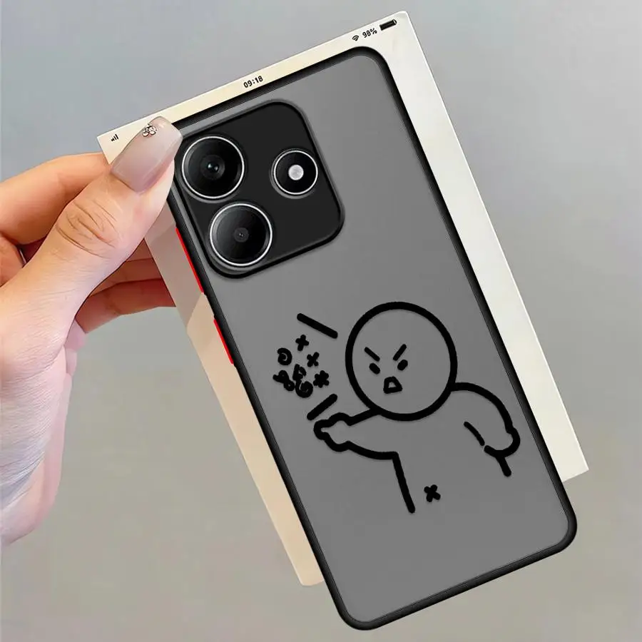 Casing Ponsel untuk Xiaomi Redmi Note 9s 11s 11 12 13 Pro Plus 12S 10s 14 Pro Sampul Lembut Kartun Matchman Lucu Lucu