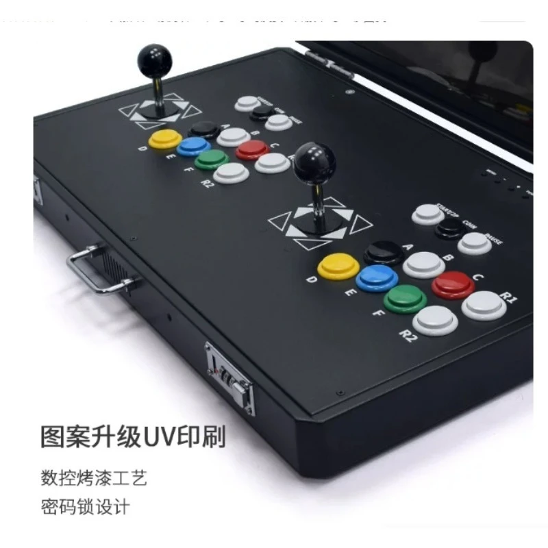 Home Arcade Games Machine Portable Folding Double Screen Joystick All-in-one Machine 3D Plug-in