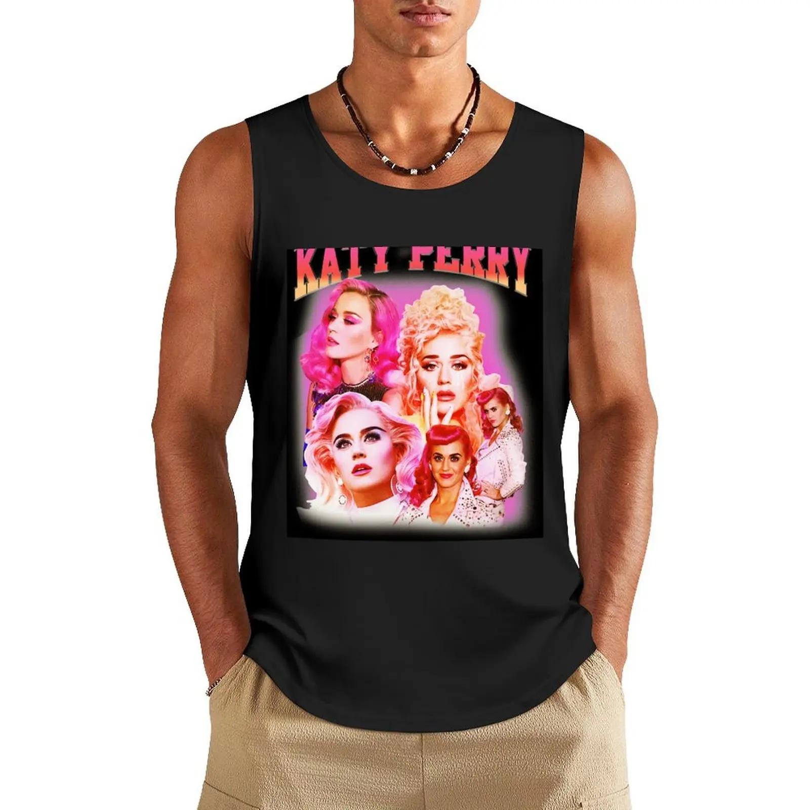 

new-KatyPerry Tank Top T-shirts men bodybuilding men Men's sports t-shirt fitness clothing for men