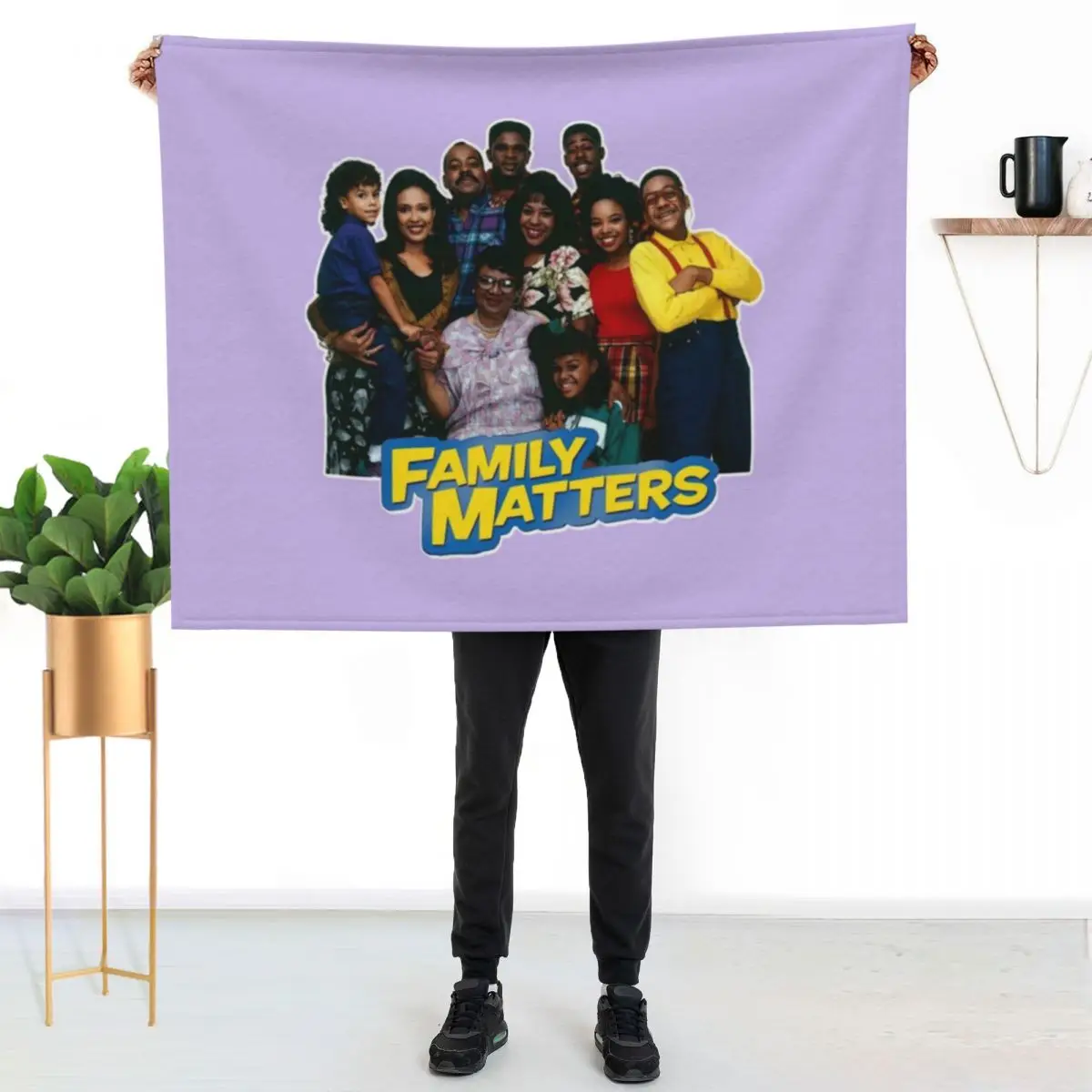 Family Matters Throw Blanket Easy Care Comfortable Blanket for Couch
