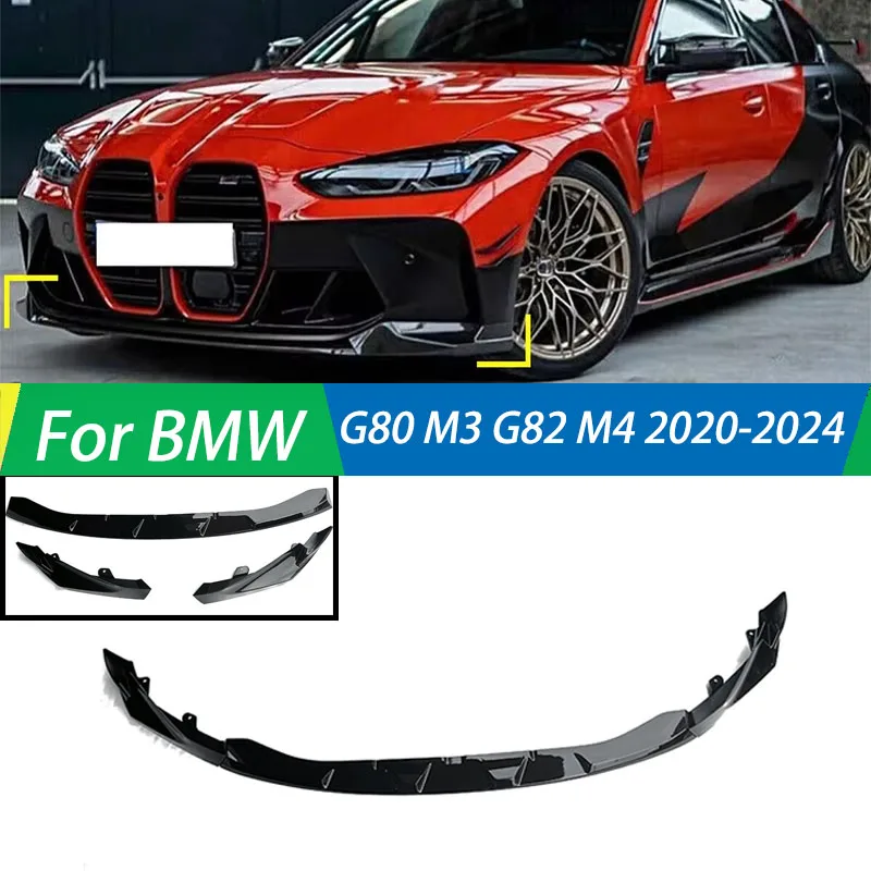 

For BMW G80 M3 G82 M4 2020-2024 Front Splitter Bumper Lip Spoiler Diffuser Cars Accessories Front Bumper Lip Body kits Tuning