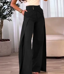 Wide Leg Pants Women Streetwear 2023 Autumn New Fashion Versatile Casual Loose Solid Color Casual High Waist Trousers for Female