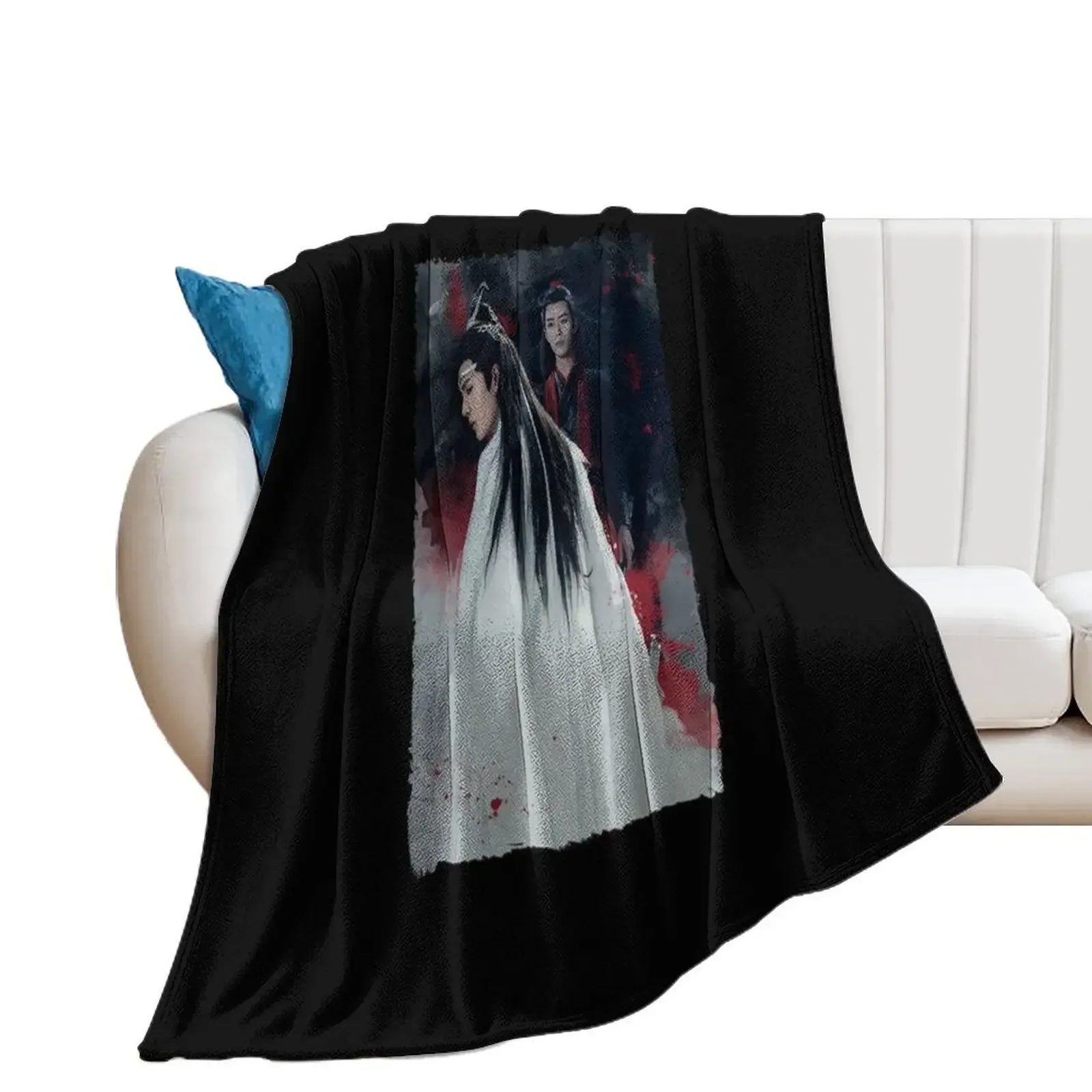 Funny Men Wangxian The Untamed Cute Gift Throw Blanket Thin blankets and throws Blankets