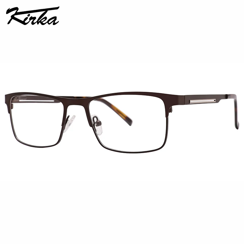 

Kirka Male Eyeglasses Frame Metal Rectangle Frames Hollow-Carved Temples Prescription Lenses Men Optic Glasses MM2071