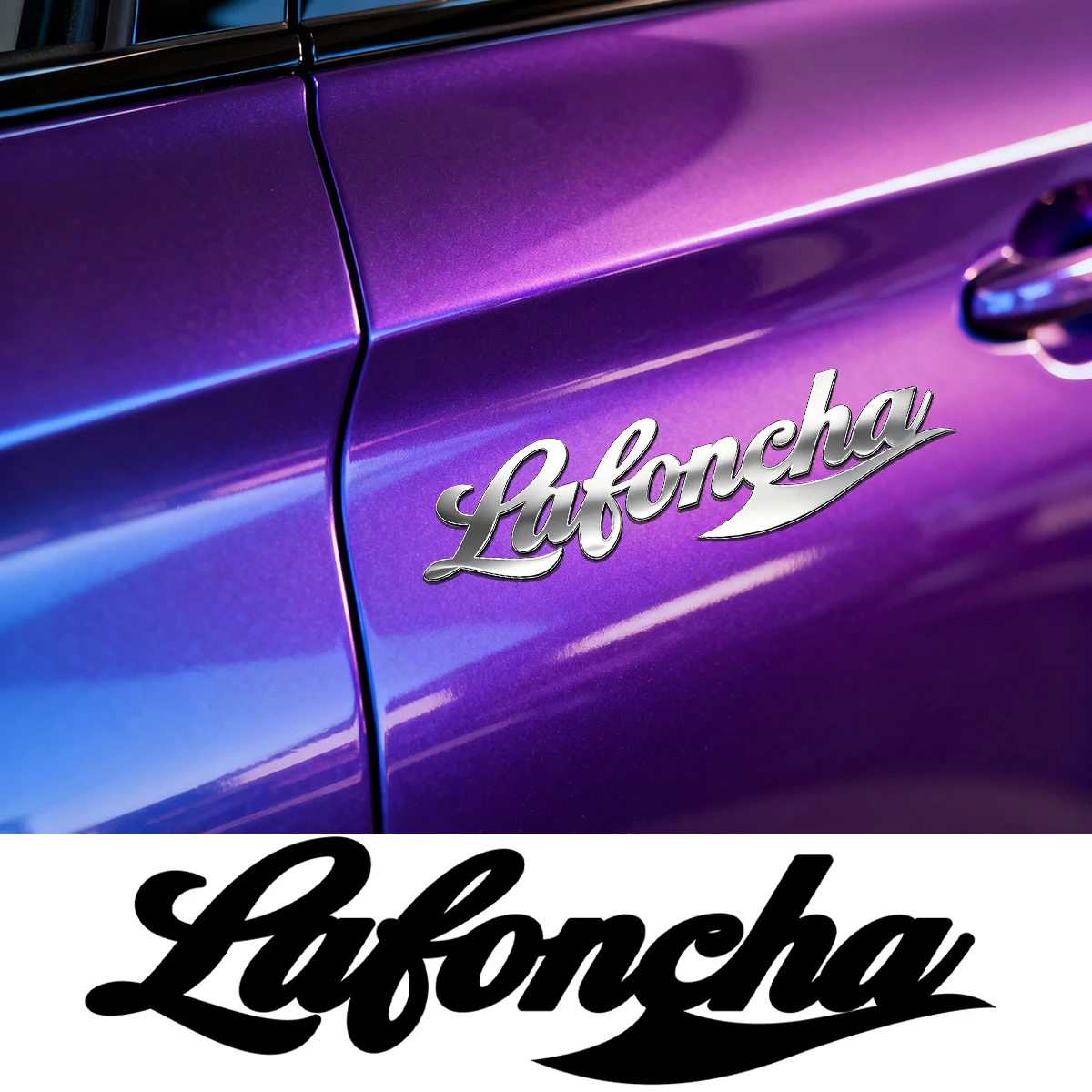 

Reflective Performance Waterproof Stainless Steel Decor Art Font Custom Name Various household item Accessories Gift Car Sticker