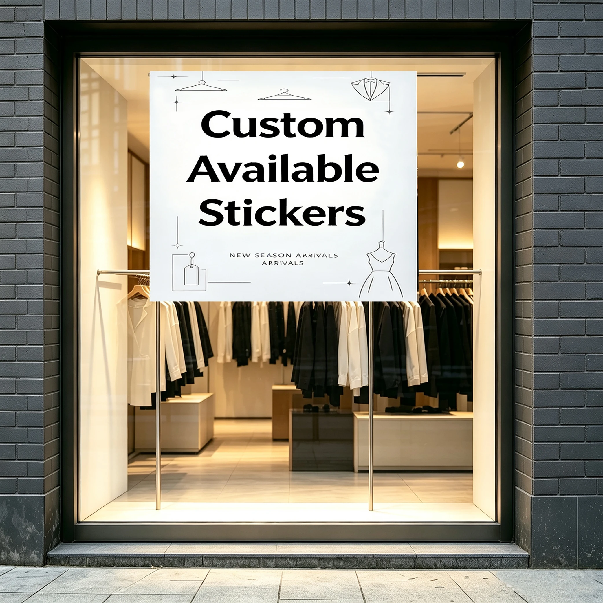 Any Size 100cm Custom Stickers Personalized Logo Decals Store Supermarket Window Advertising Shop Discount Promotion Discount