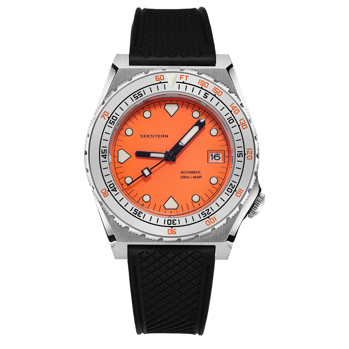 Seestern Taucher Uhr Männer SUB600T Automatische Mechanische Sapphire Kristall Leucht Datum 200m Drehen FKM Gummi Armbanduhr Top Marke