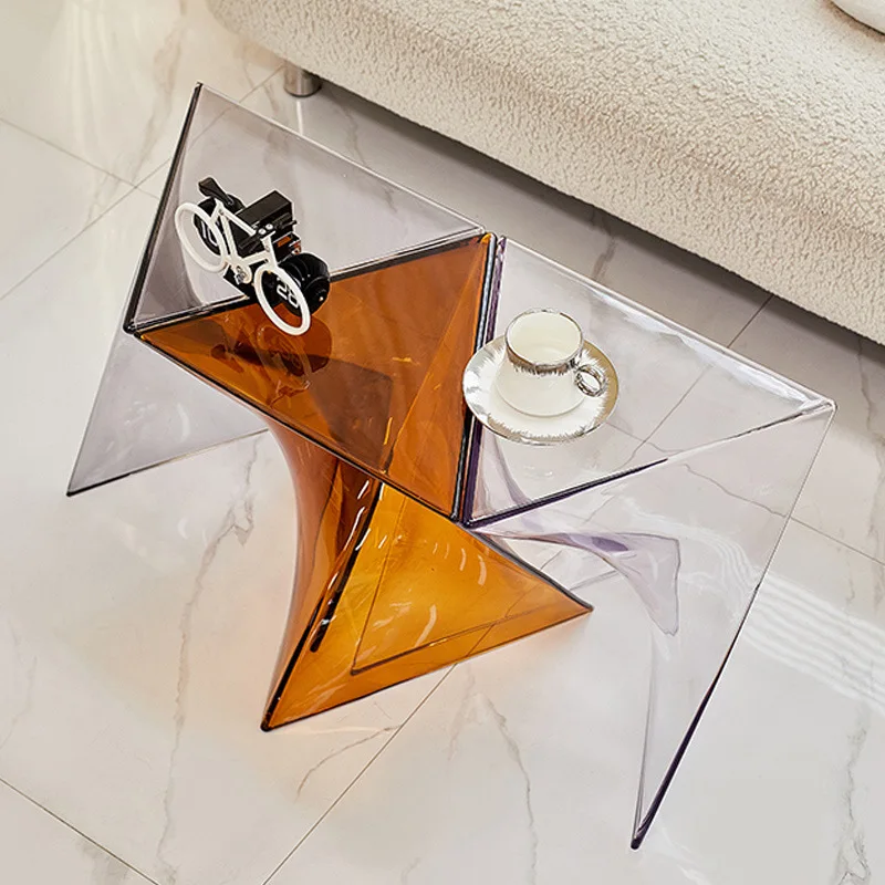 Creative Small Coffee Table Modern Simple Small Apartment Corner Table Internet Celebrity Designer Geometric Sofa Side Table New