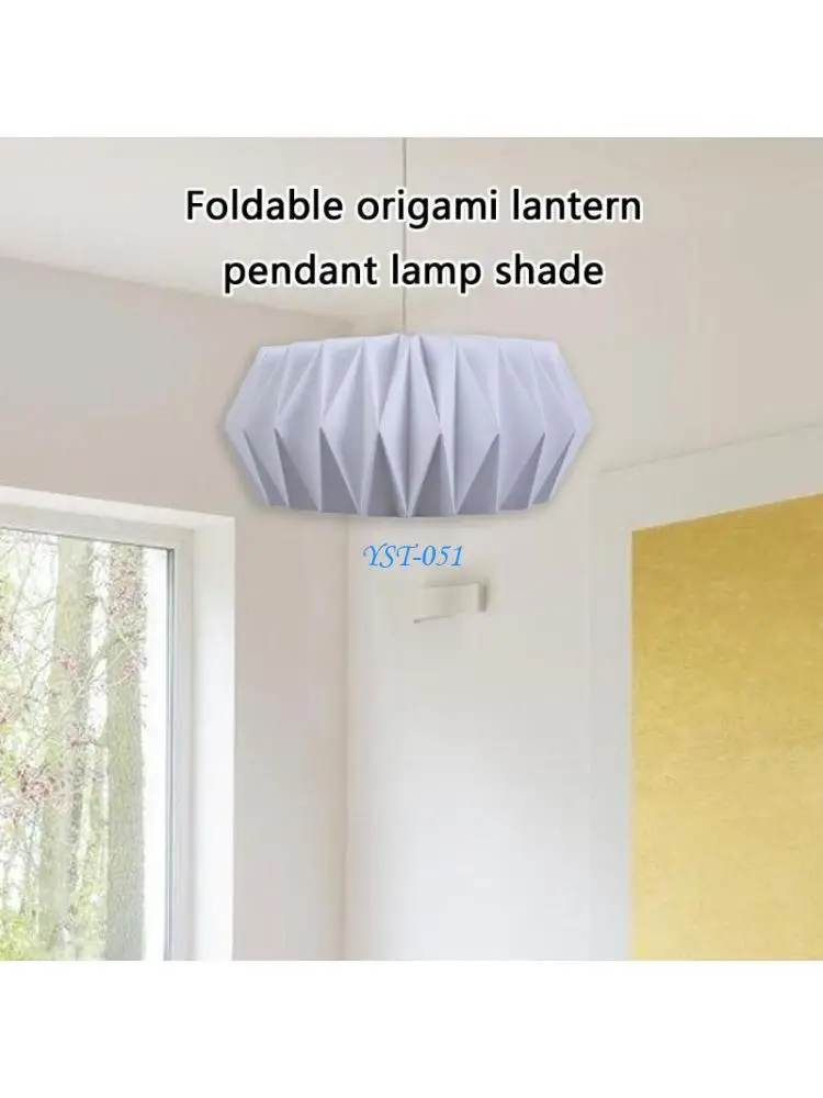 

E15A Elegant Flexagon Chandelier Light Shades Paper Texture Decorative Lamp Shade Pendant Light Cover for Chandelier Lamps