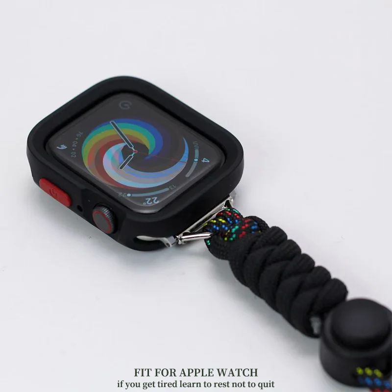 For Apple Watch lanyard 41mm 42mm 45mm 46mm 49mm hand hold short lanyard s10 s9 s8 s7 s6 Color pocket watch braided lanyard s5