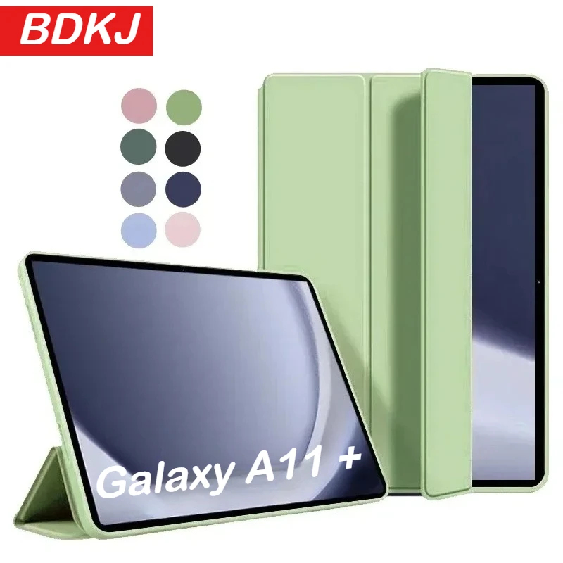 

2025 New for Samsung Galaxy Tab A11 Plus A9 + 2025 S11 S10 Lite FE Case 11" Flip Stand Magnetic Soft Liquid Silicone Back Cover