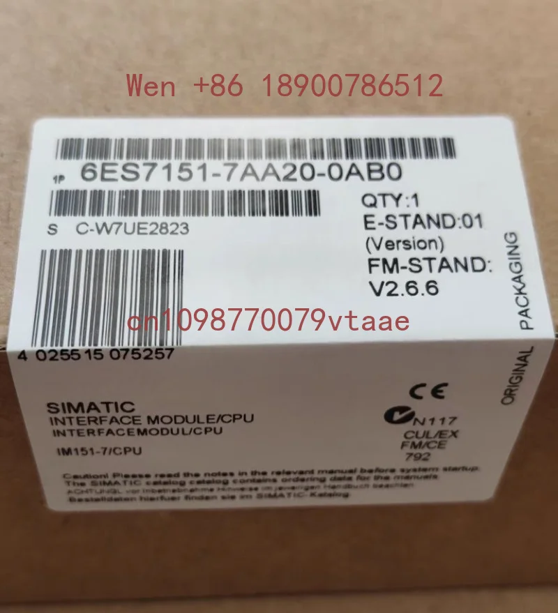 Brand New Original 6ES7 151-7AA20-0AB0 6ES7151-7AA20-0AB0 in Stock