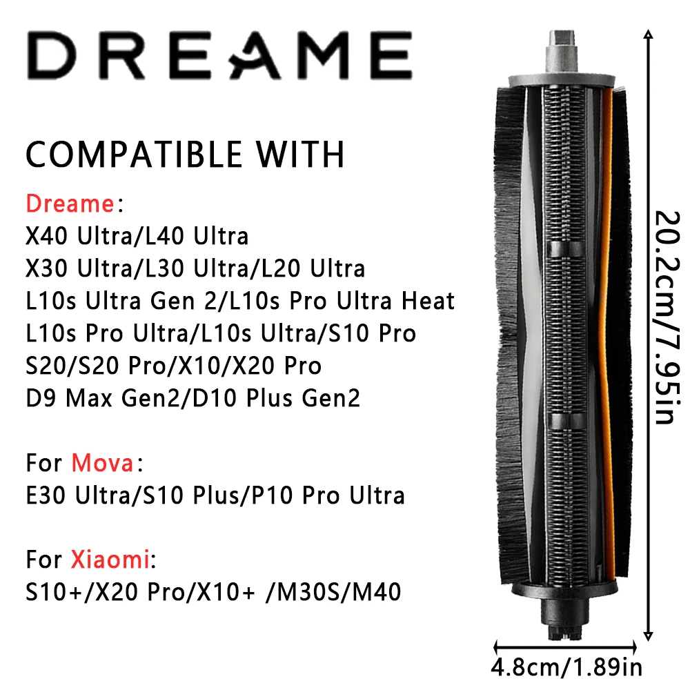 فرشاة Dreame TriCut، لـ X40 Ultra/X30 Ultra/L20 Ultra/L10s Ultra Gen 2/S10 Pro/S20/S20 Pro/X10/X20 Pro/D9 Max Gen2.. إلخ. موديل