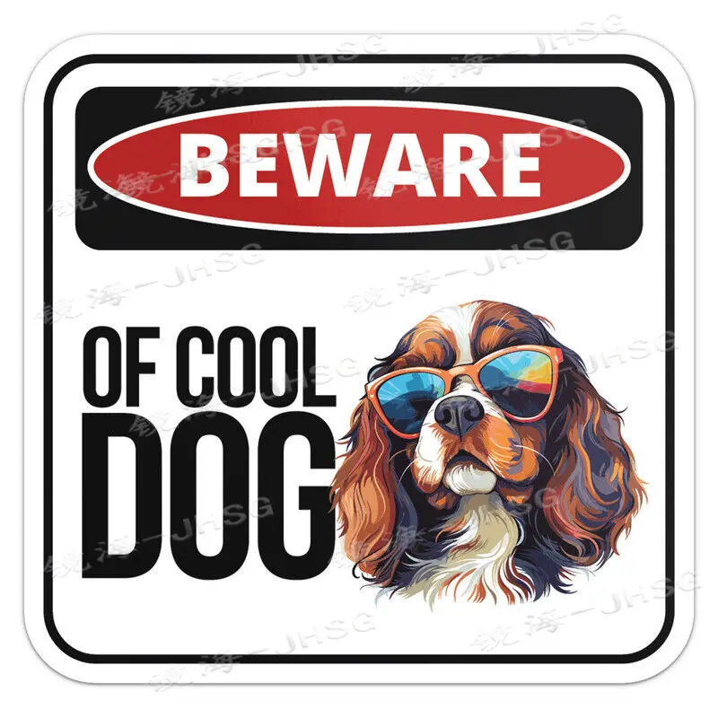 

Cool Cavalier King Charles Spaniel Dog Caution Dog Stickers Car Bumper Stickers-