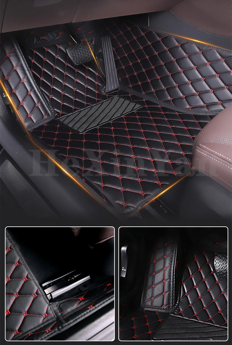 Custom Car Floor Mat for Fiat 500 500c 500X All model auto Rug Carpets Footbridge carpet accessories styling interior parts