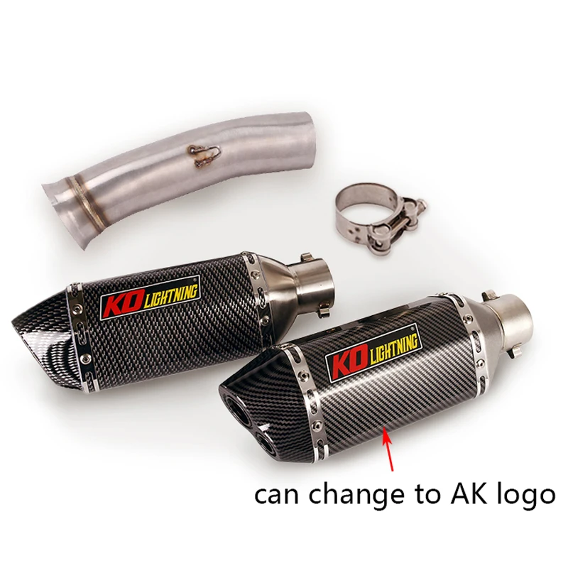 

Exhaust System 51mm Motorcycle Muffler Tail Pipe Stainless Steel Middle Connect Section Tube DB Killer Modified For DUKE 790