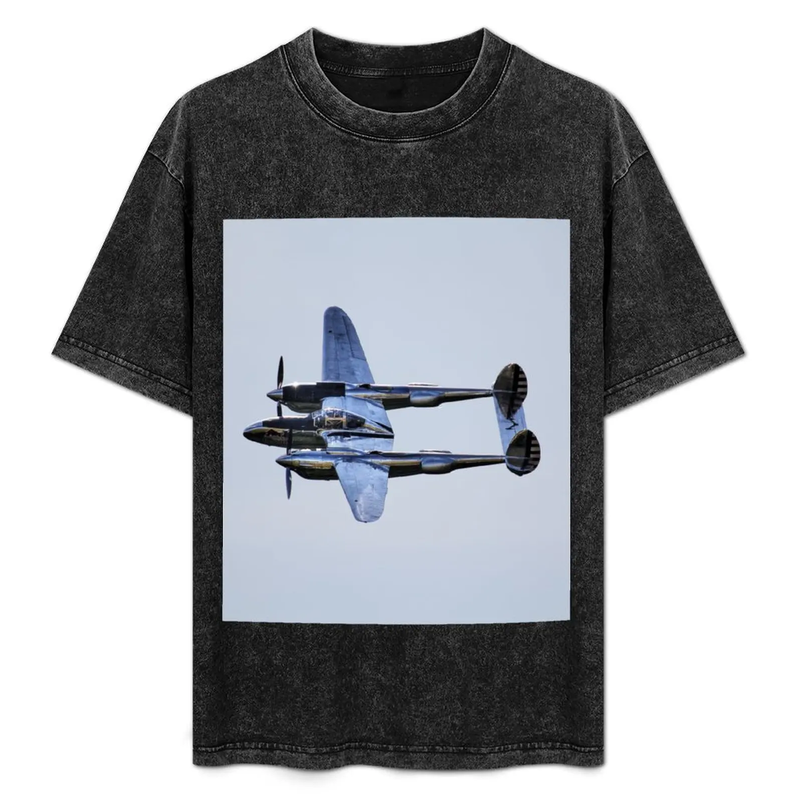 

Lockheed P-38 Lightning T-Shirt Casual Holiday Short Sleeve Tee