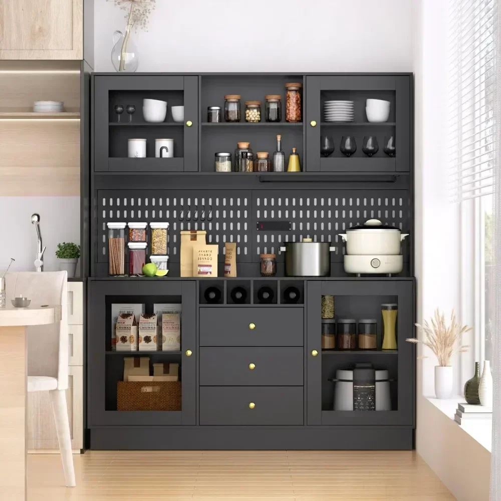 2024 New Pantry Cabinet, Kitchen Storage Cabinet, Freestanding Buffet Hutch