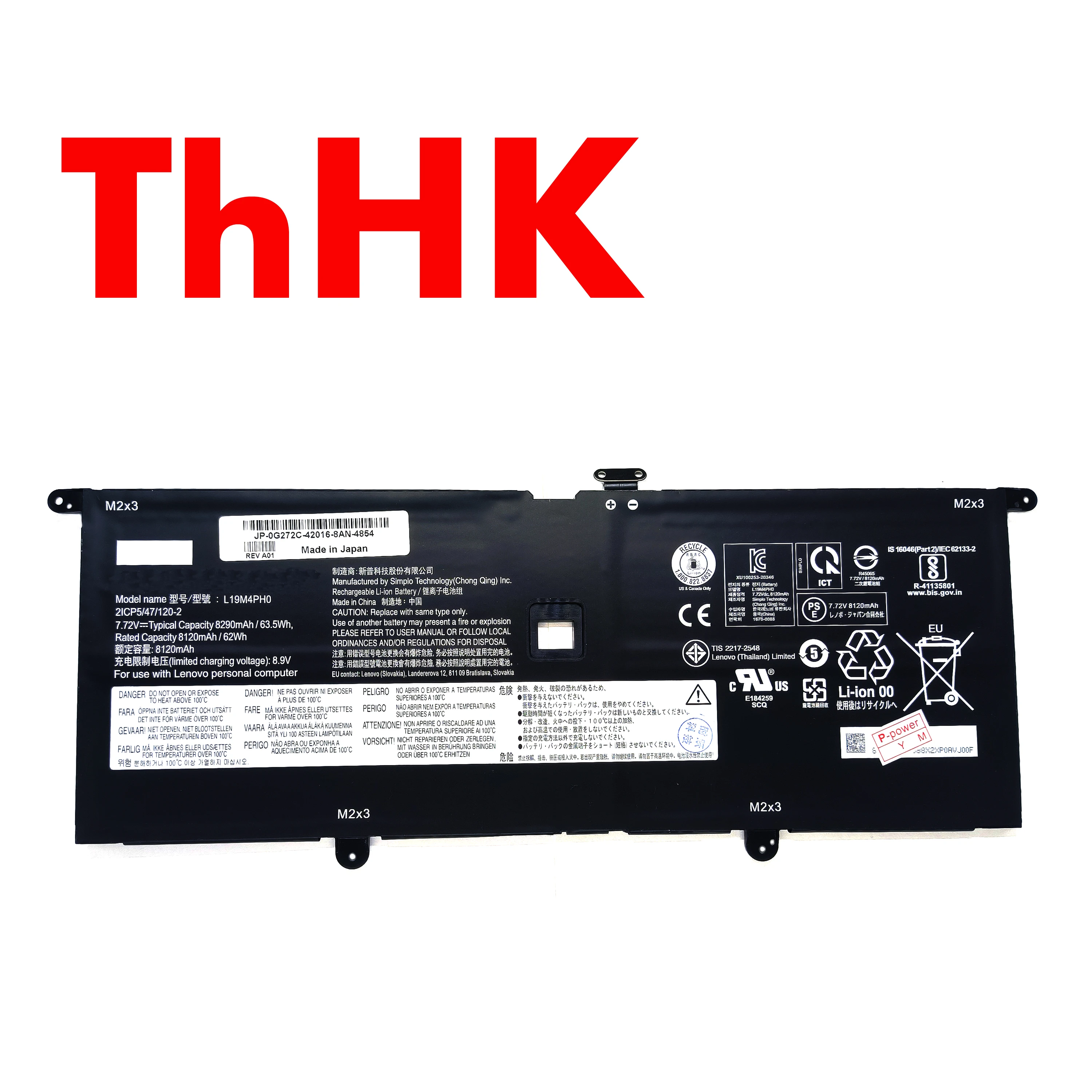 Genuine Original 63.5Wh L19C4PH0 L19M4PH0 Laptop Battery For Lenovo Yoga Pro 14S Slim Yoga Pro 14S Slim 9 9I 14ITL5 14ITL05 82D1