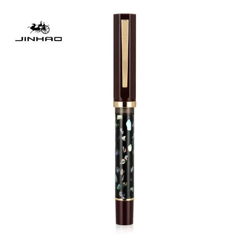 JINHAO 58 Holz/Scrimshaw Füllfederhalter Student F EF Feder Tintenstift Kalligraphie Stift Schreibwaren Schule Bürobedarf – Detail 5