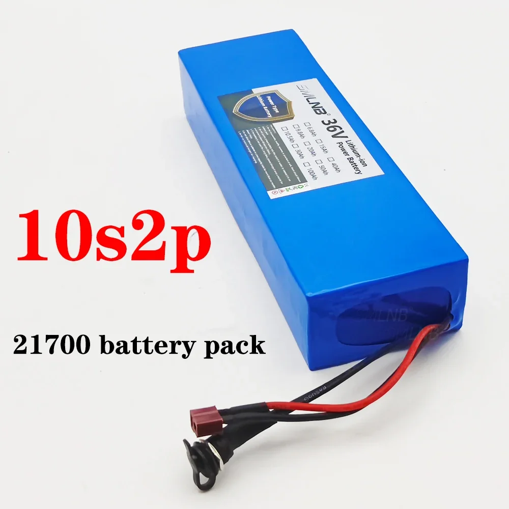 

10S2P For fishing bicycle Large Capacity Batteries 36V 9.8Ah 21700 Lithium Battery Pack Rechargeable Battery with BMS Charger