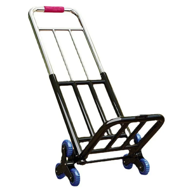 Small Pull Cart Folding Household Shopping Trolley Light Portable Shopping Trolley Luggage Handling Pull Trailer