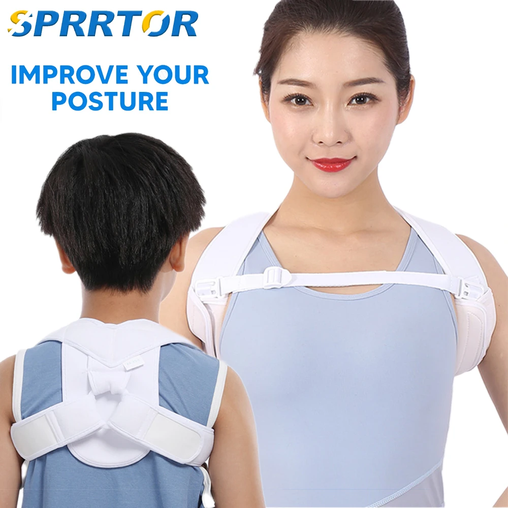 1Pcs Posture Corrector Back Brace for Men Women Kids Children,Adjustable Straightener for Mid,Upper Spine Support- Neck,Shoulder