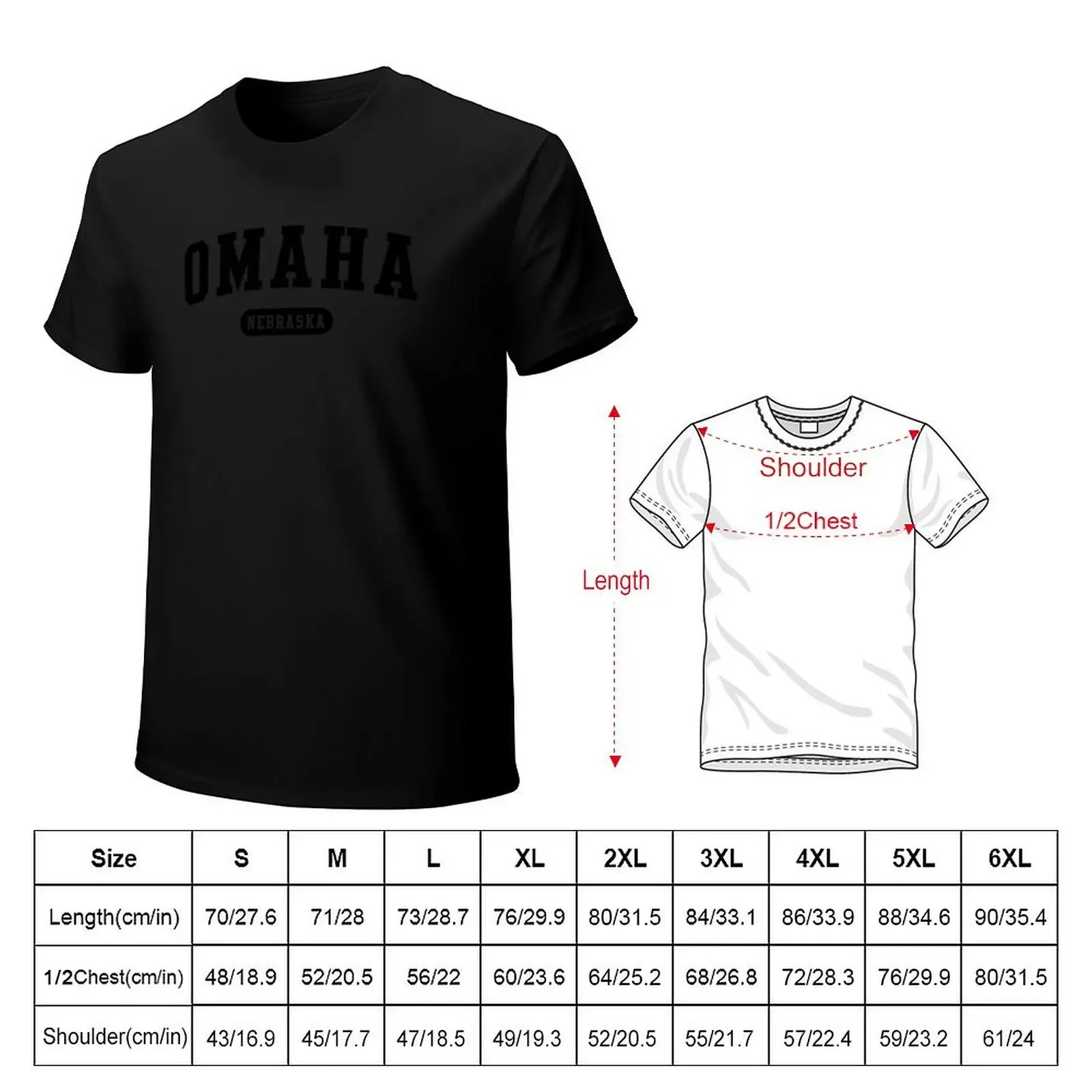 Omaha, NE T-Shirt anime t shirts oversized graphic tee mens graphic t-shirts funny