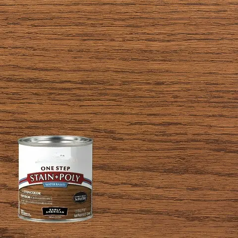 Early American, Stain + Polyurethane, Semi-Gloss -384363, Half Pint