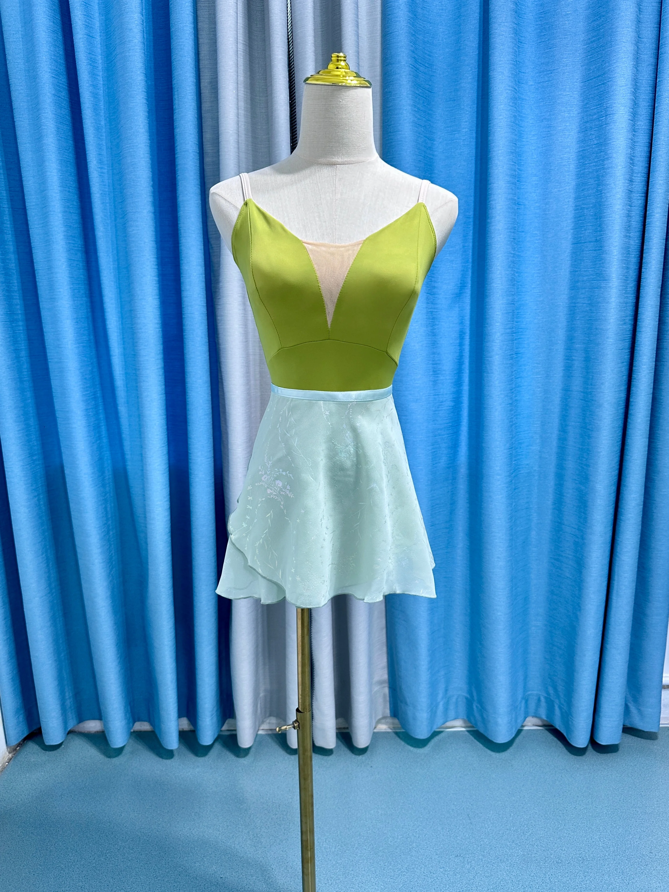 Saia de dança de balé novo estilo cor pura chiffon prática collant pequeno avental tutu adulto vestido de balé de alta qualidade