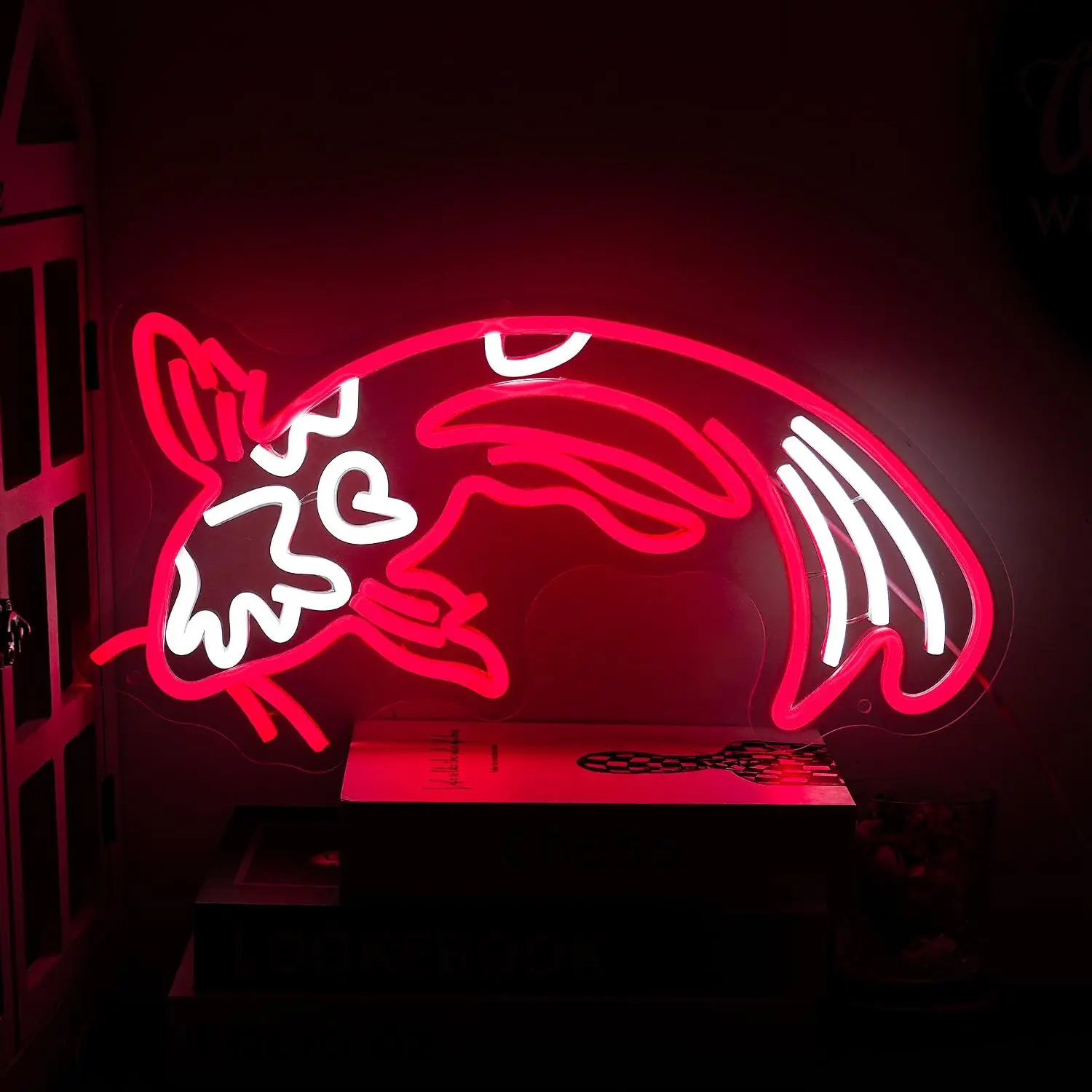 Carps LED Neon Light Sign Acrylic Neon Sign USB Dimmer Switch for Home Bedroom Living Room Store Shop Pub Wall Art Decor