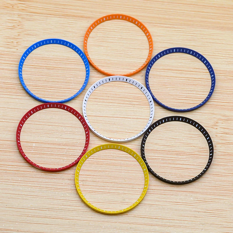 Dwa kolory 30.5mm zegarek plastikowy rozdziałów średnica wewnętrzna 27.5mm pasuje do Seiko SRPD SKX007 SKX009 części do naprawy zegarka