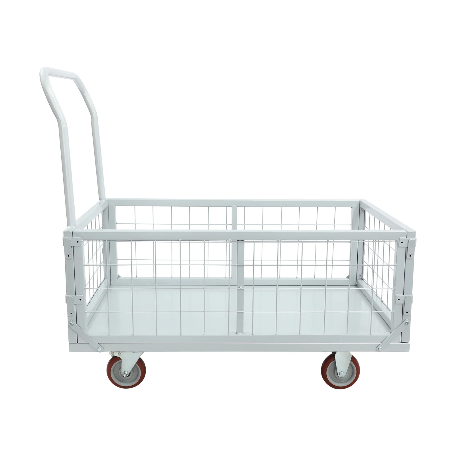 Wózek ręczny, wytrzymały wózek warsztatowy o udźwigu 1000 kg, uniwersalny wózek transportowy 4w1 z 4 kołami do zakupów/warzywniaków/szop magazynowych