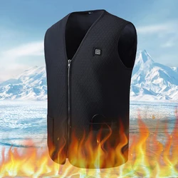 Intelligent Heated Vest 3-Speed Temp Control Heated Jacket Men Women Mobile Power Not Included for Outdoor Hunting Sports Hiking