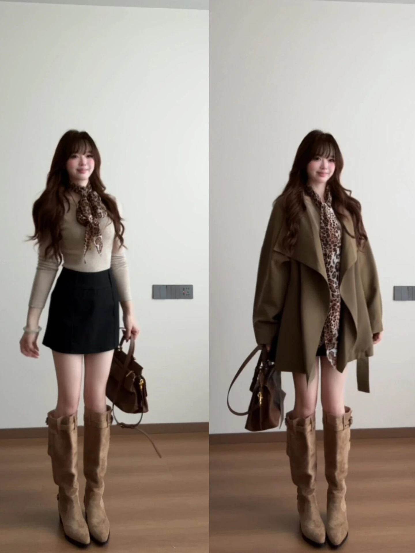 

Korean Sle Coffee Color Women's Light Jaet Early Autumn New Design Ele Versatile Coat Flower Ceremony Stand Fit