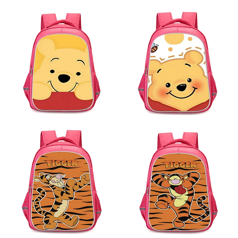 

Child Winnies the Pooh Tigger Backpacks Girls Student Birthday Gift School Bags Camping Durable Rucksack