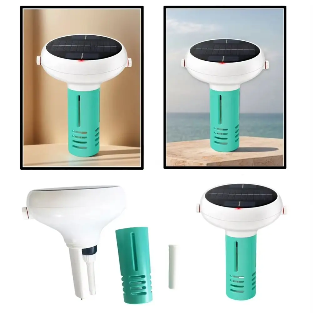 PH/ORP/EC/Temp/CL/Salt Intelligentes Chlormessgerät Schwimmendes wasserdichtes Design Solar- und USB-Aufladung Wasserqualitätstester WiFi