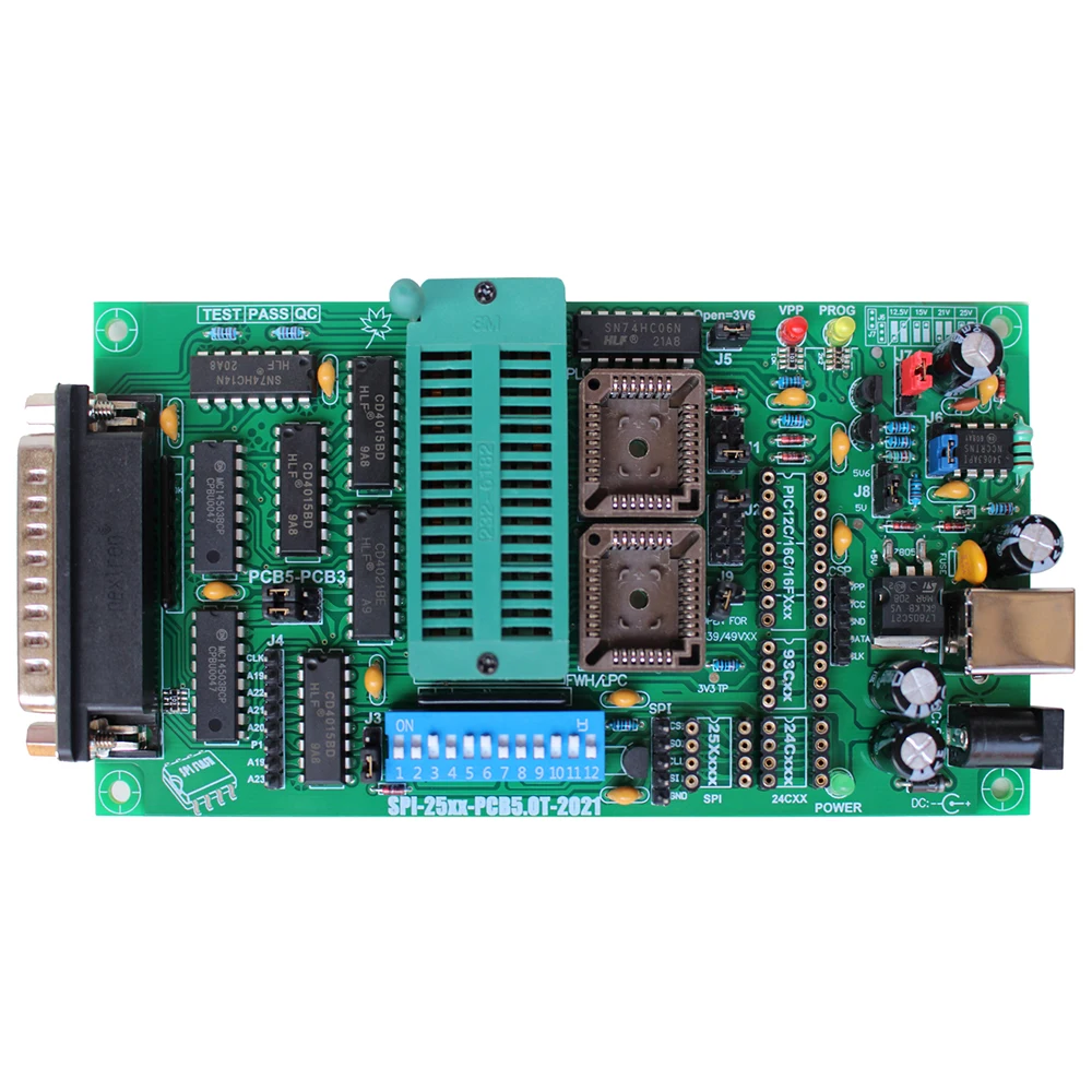 SPI 25xx PCB5.0T-2021 Willem EPROM programmer, BIOS009 PIC,support 0.98d12,promotion clip PLCC32+SOIC 8 pin adapter