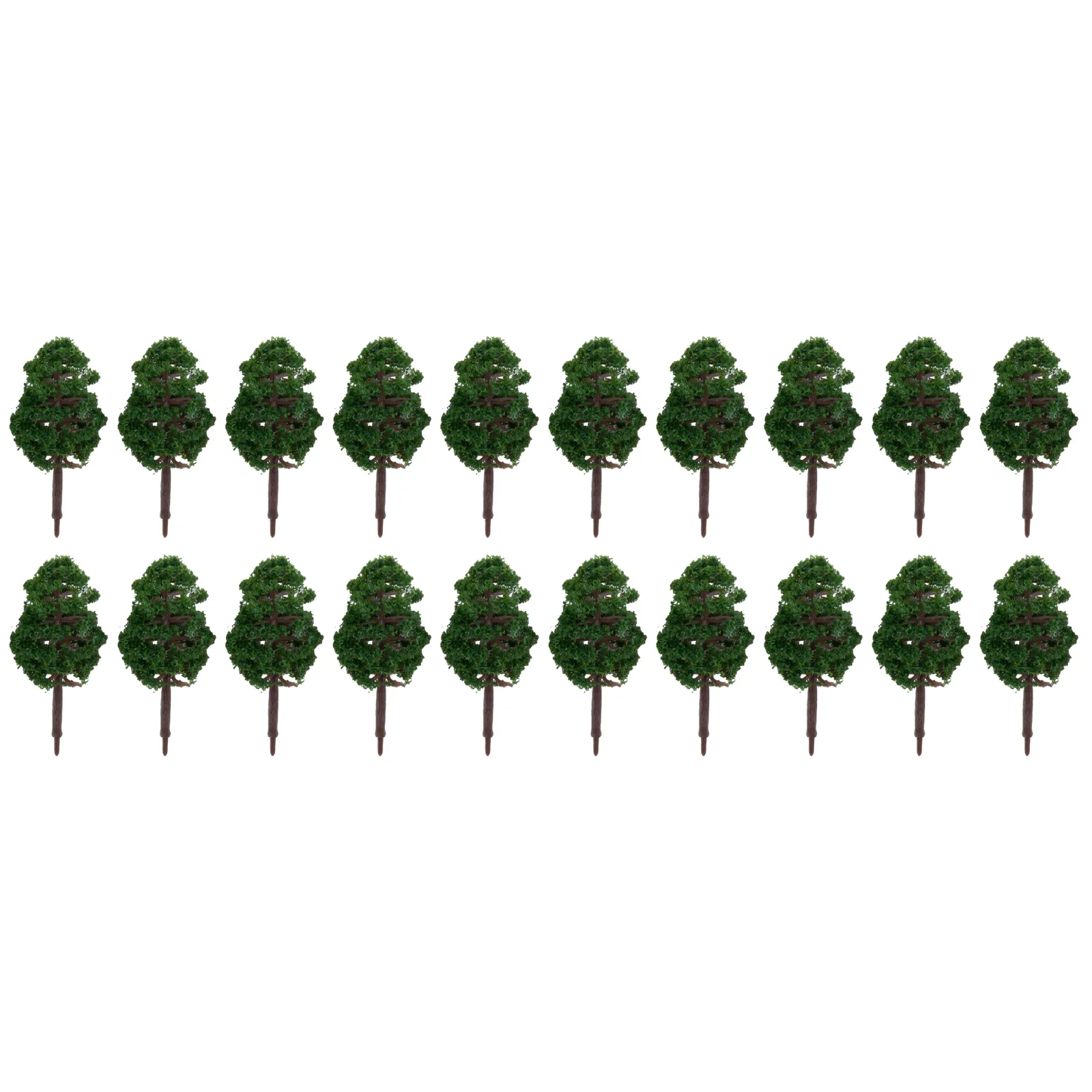 20Pcs 8CM Mini Model Trees Landscape Decor Train Layout Accessories DIY Miniature Scenics Landscape Scenery Plastic