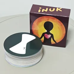 INUK 카드 OH 카드 심리카드 보드 게임, 라운드 카드 88 개, 커팅 카드 10 개, 8.5*8.5cm