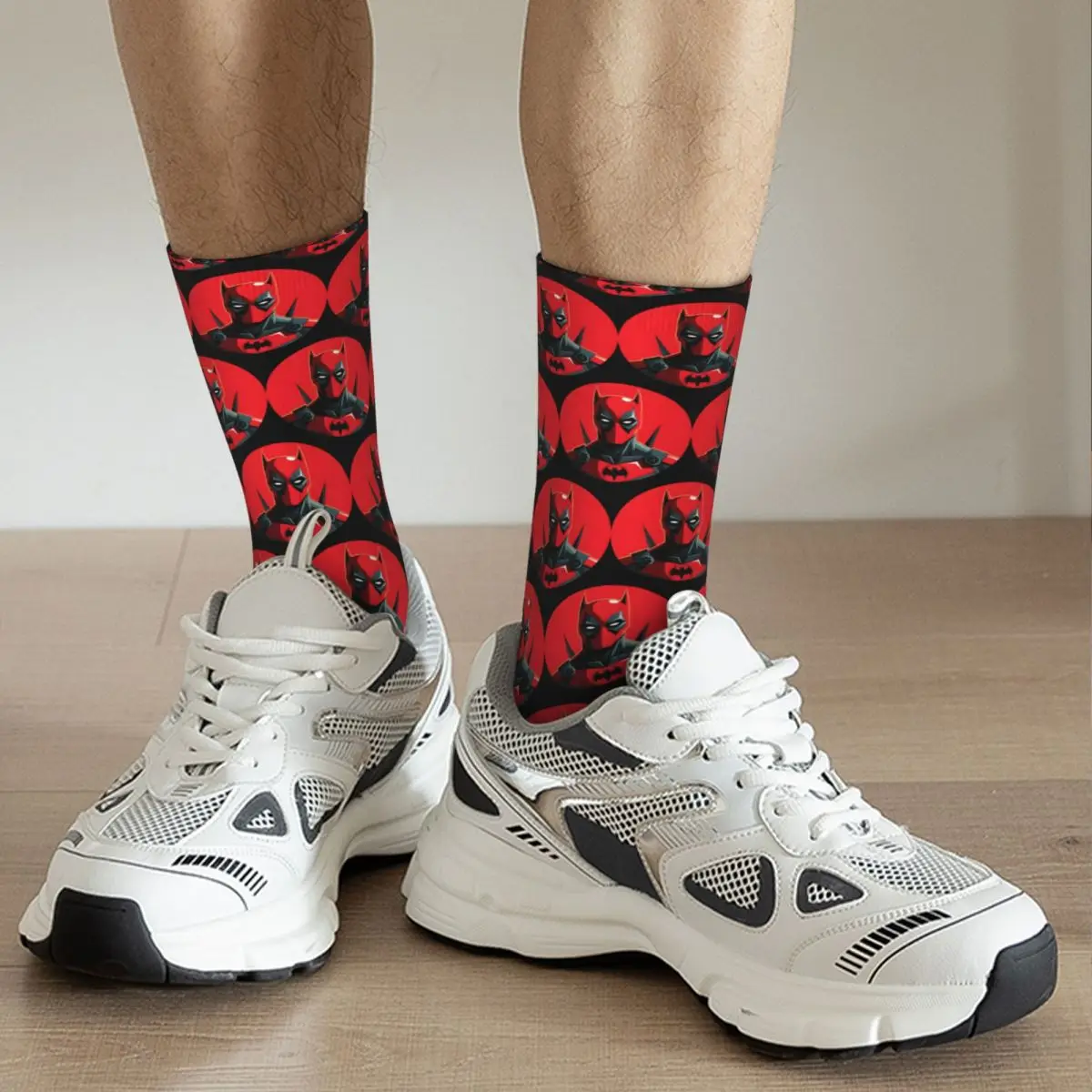 Retro Popular Movies Men's compression Socks Unisex Deadpool & Wolverine Harajuku Pattern Printed Novelty Crew Sock