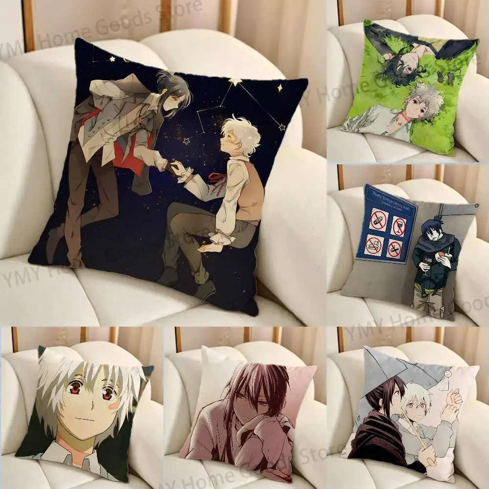 Nezumi Shion Anime NO.6 Cartoon Printing Pillowcase Customized Pillow Cover for Sofa Home Decor