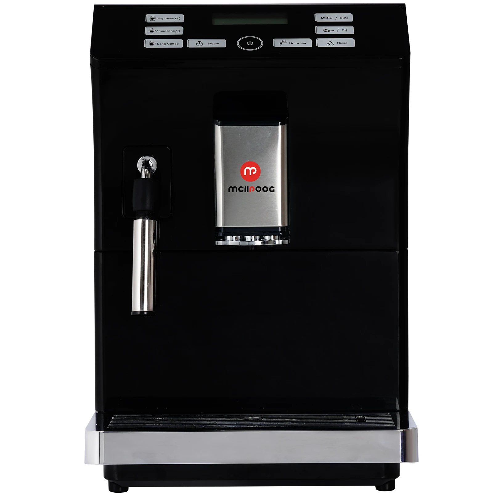 Mcilpoog WS201 Super Automatic Coffee Espresso Machine - Espresso Machine With Powerful Steamer,16 Flavors for Home and Office.