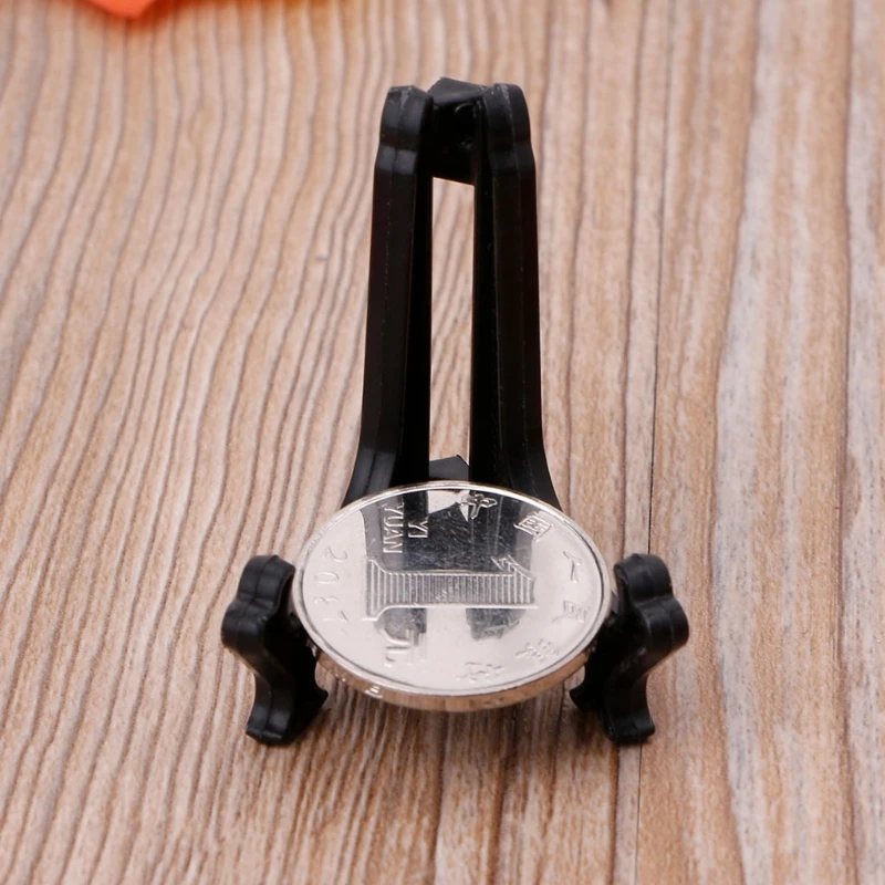 Mini Plastic Coin Display Stand Clear Small Card Trading Cards Competition Badge