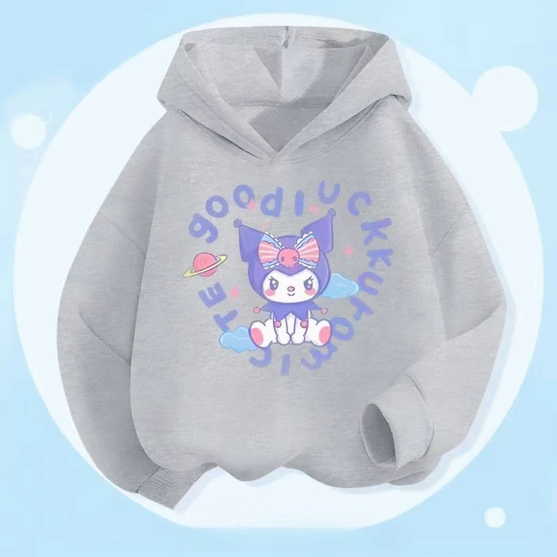 سترة بغطاء للرأس للفتيات من Kulomi لخريف/شتاء 2026 ملابس أطفال أنيقة مطبوعة جديدة برسوم كارتونية عصرية ومريحة #3