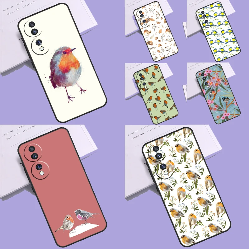 Robins Bird Case For Honor Magic 5 Pro 8X 9X X8a X9a X7a X6a Honor X8 X9 X7 X6 50 70 90 Lite Cover