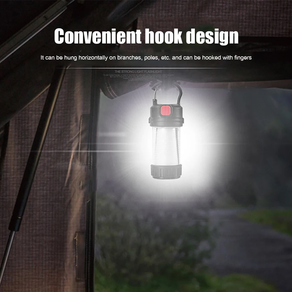 Minilinterna impermeable para acampar, luz LED colgante de 5 modos para trabajo, Camping de emergencia, USB tipo C